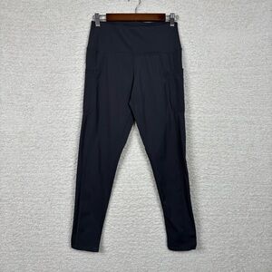 Oalka Leggings Womens Med Gray Pull On Gym Training Running‎ Work Out Pockets